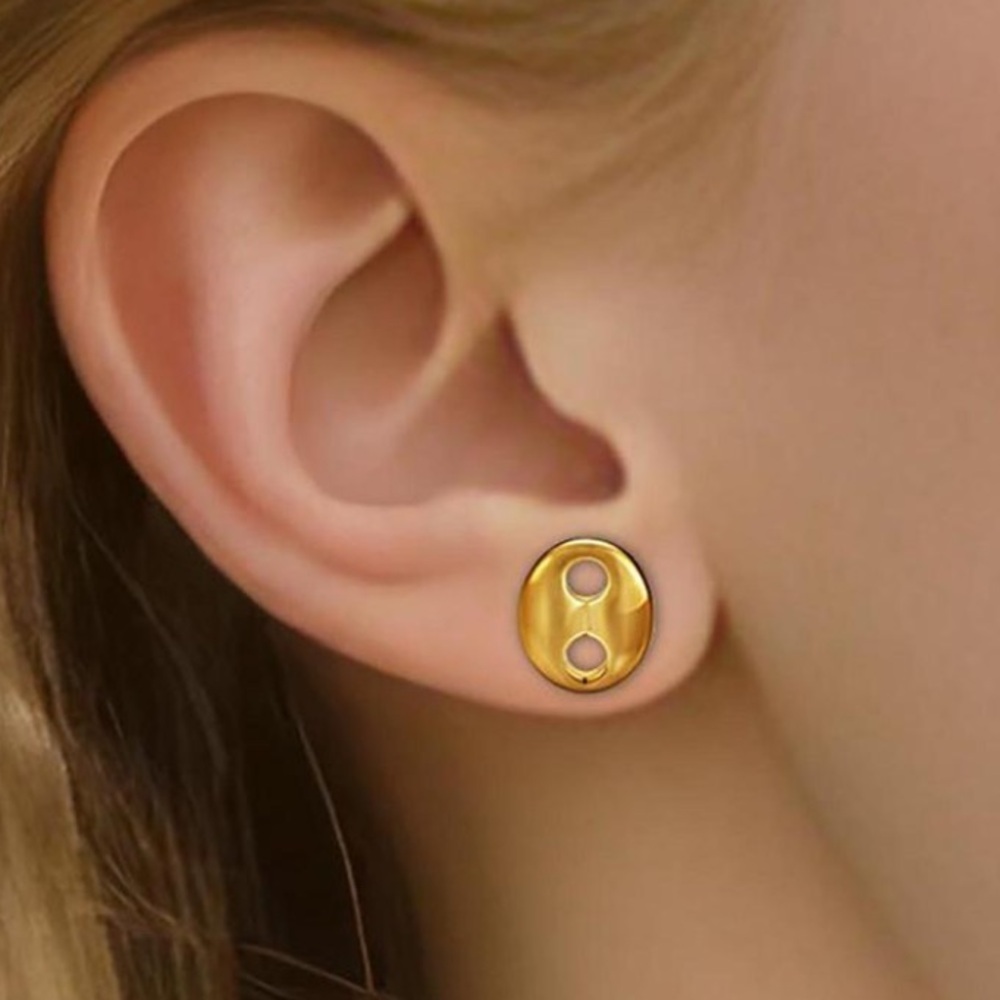 Stainless Steel Post Coffee Bean Studs Earrings New Various Sizes Jewelry